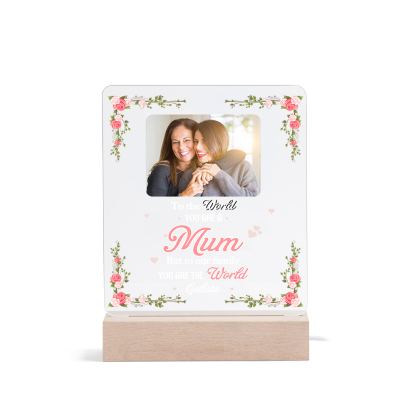 Photo-Personalized Family Night Light Custom Text LED Lamp Mother's Day Gift For Family