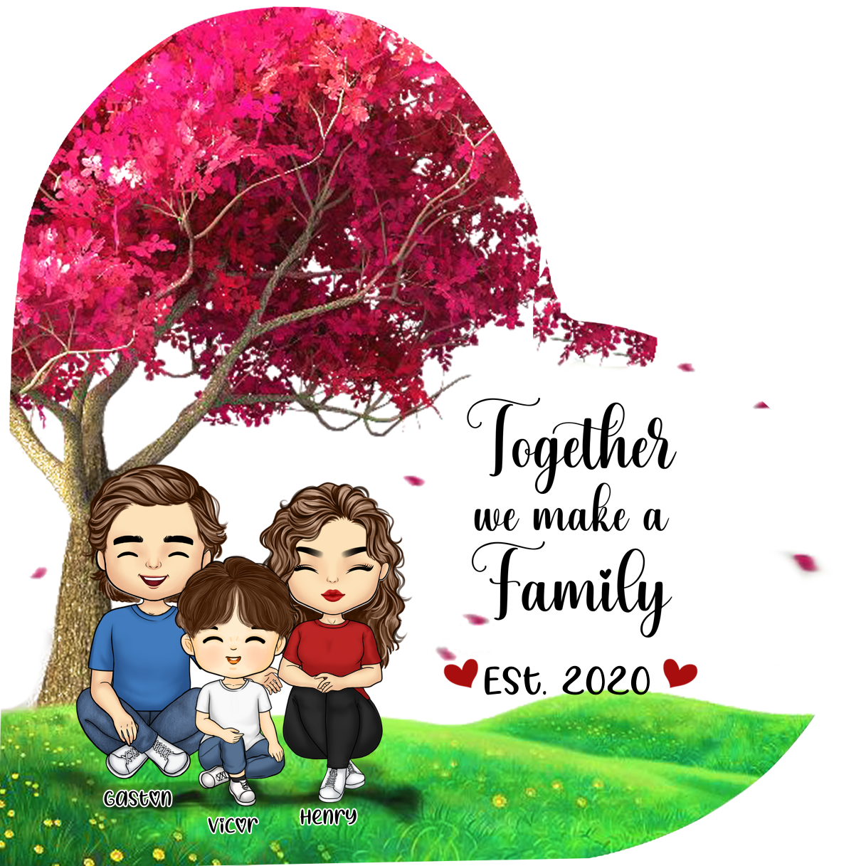 Personalized Heart Acrylic Plaque Together We Make a Family Mothers Day Gift | Jessemade