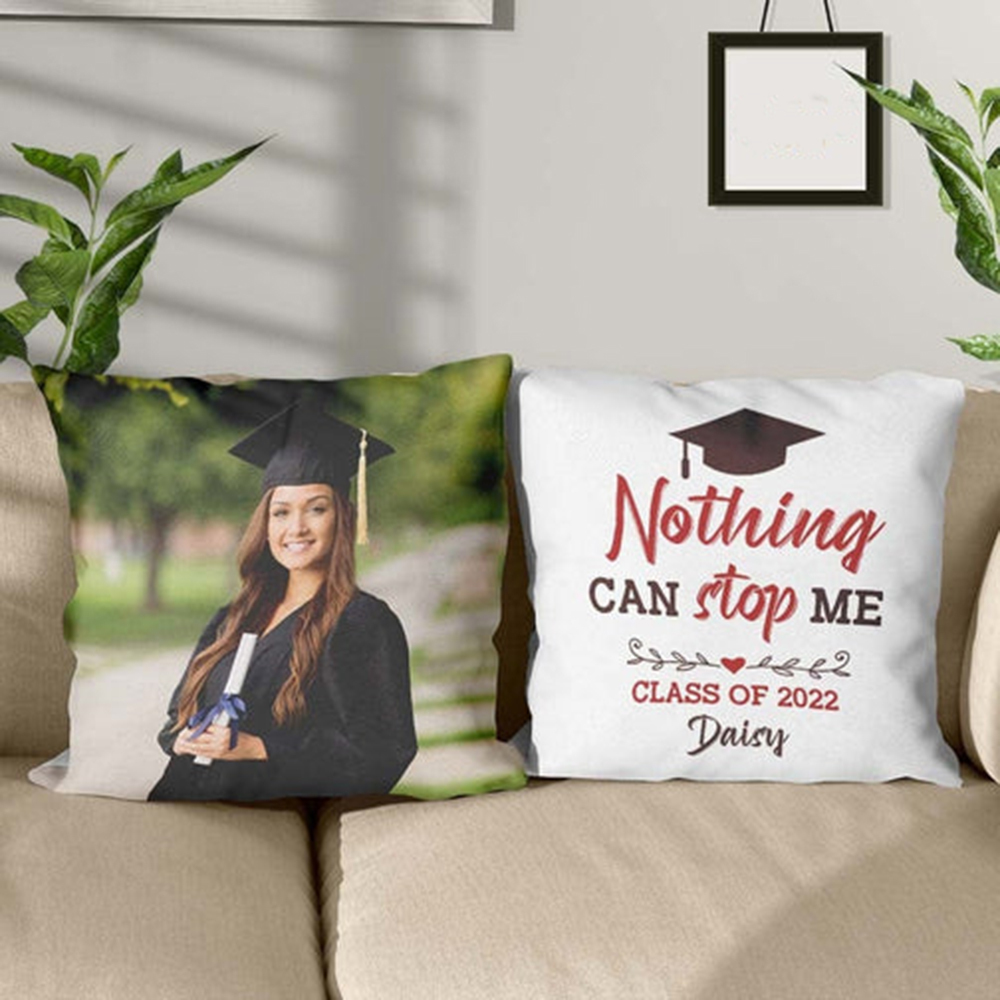 Graduation Gifts Personalized Photo Pillowcase Customized Class of 2024 Keepsake for Her Him
