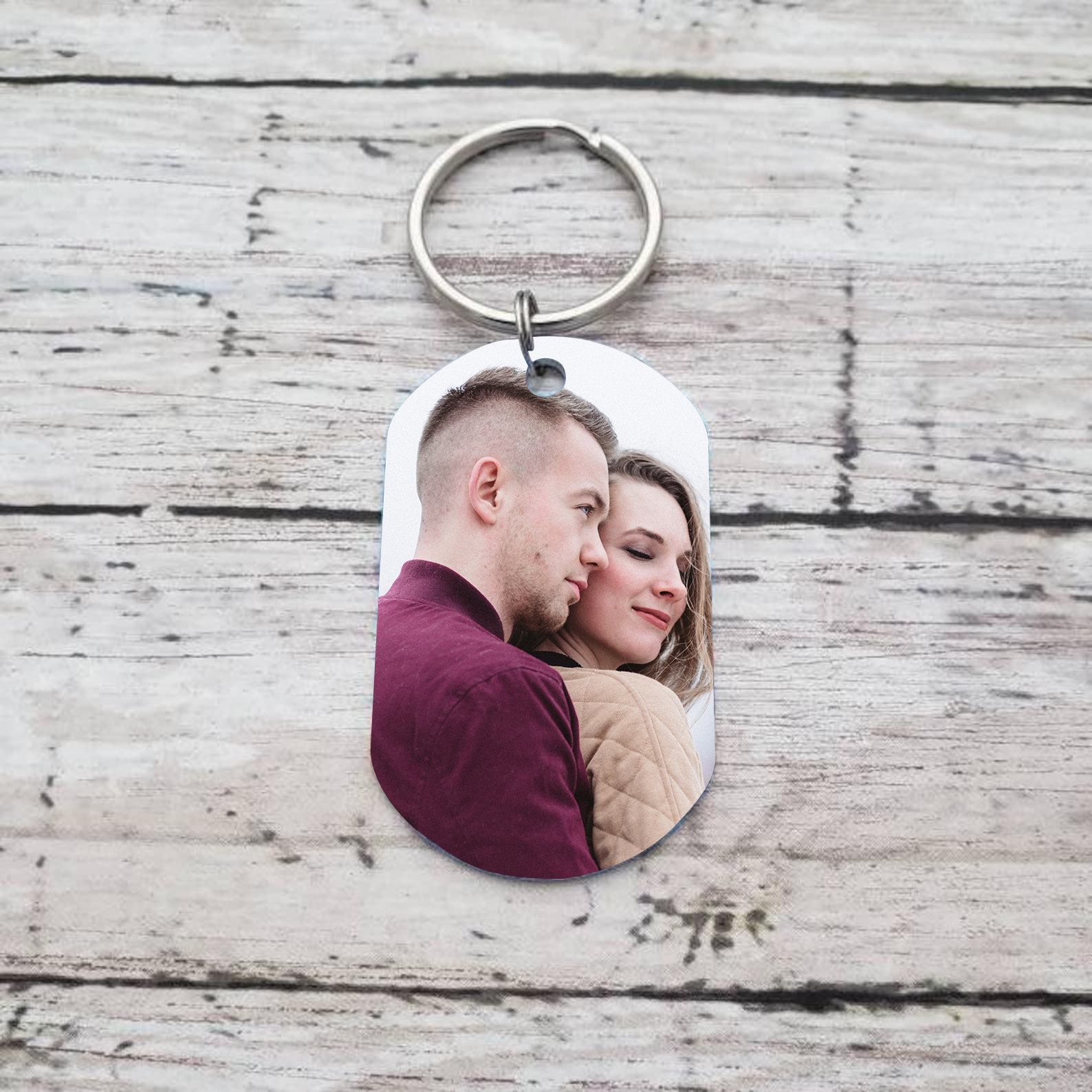 2 Names-Personalized Photo Couple Keychain Gift-Best Ever-Custom Special Keychain Gift For Couple