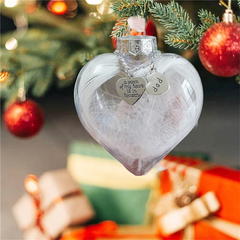 Personalized Feather Ornaments Christmas Memorial Ornament For Family
