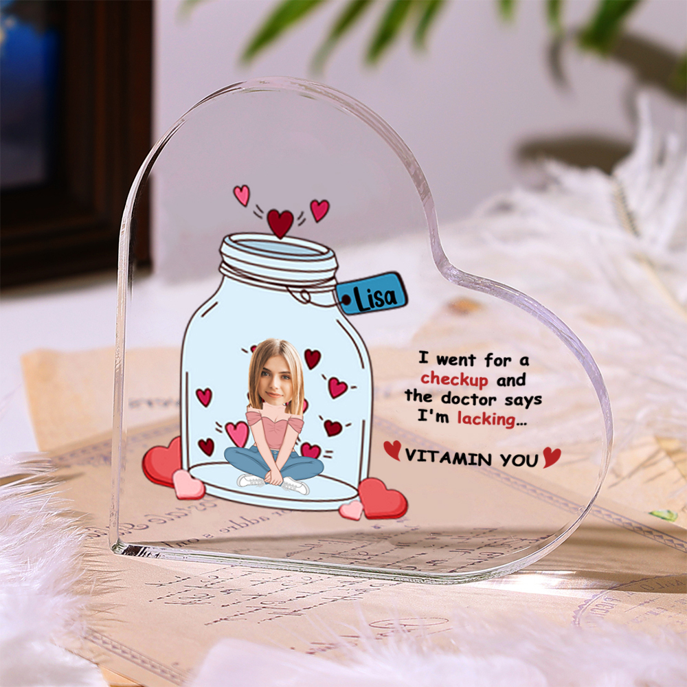 Customized 1 Name,Medicine Can Like Style Acrylic Heart Decoration Brand Plaque Decoration