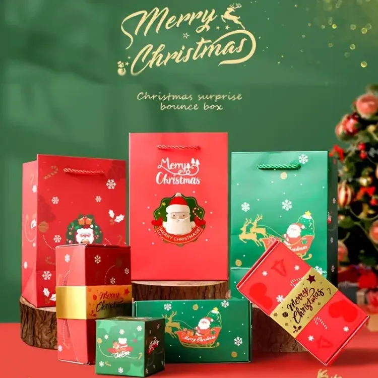 Christmas Surprise Gift Box Red Bounce Gift Box Green Pop-Up Box Bouncing Romantic Gift Box | Jessmade