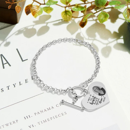 Memorial Heart Bracelet - A piece of my heart is in Heaven