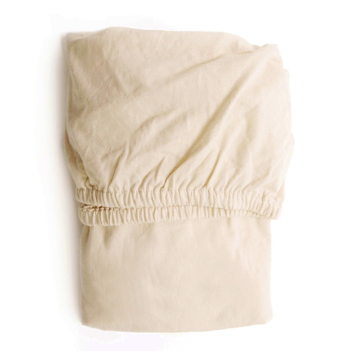 PLAIN COTTON FITTED SHEET (L) 120*60CM - NATURAL NUDE