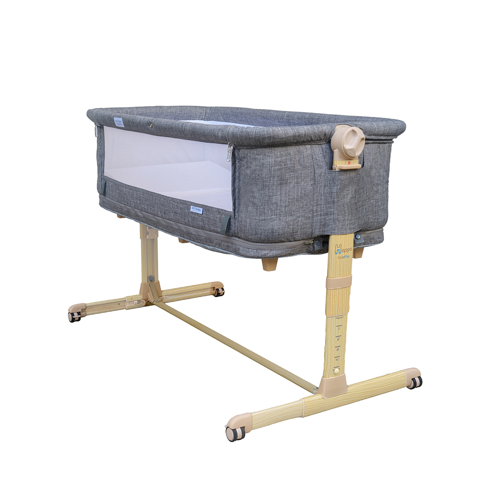 HAPPA 4 In 1 Cot N Play Baby Crib - New York Grey