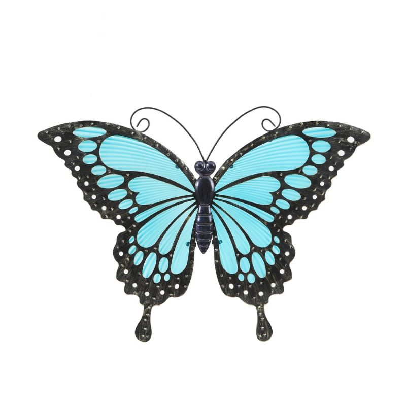 Blue Butterfly Outdoor Wall Decor.