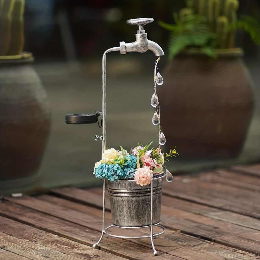 Solar Faucet Watering Flower Landscape Light