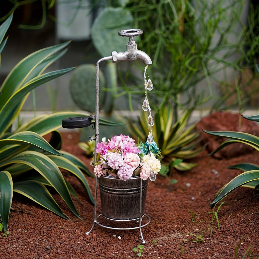 Solar Faucet Watering Flower Landscape Light
