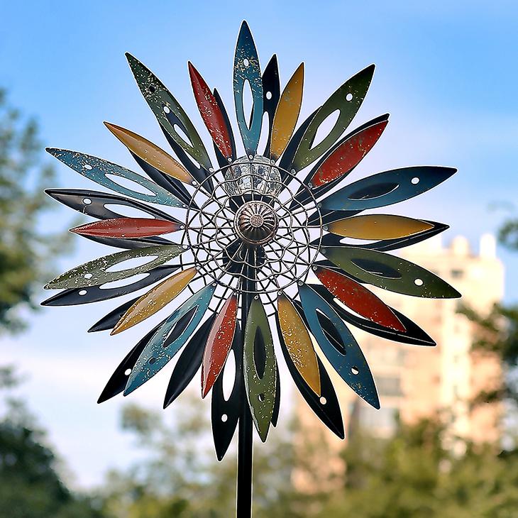 Bohemian Style Windmill with Solar Lights