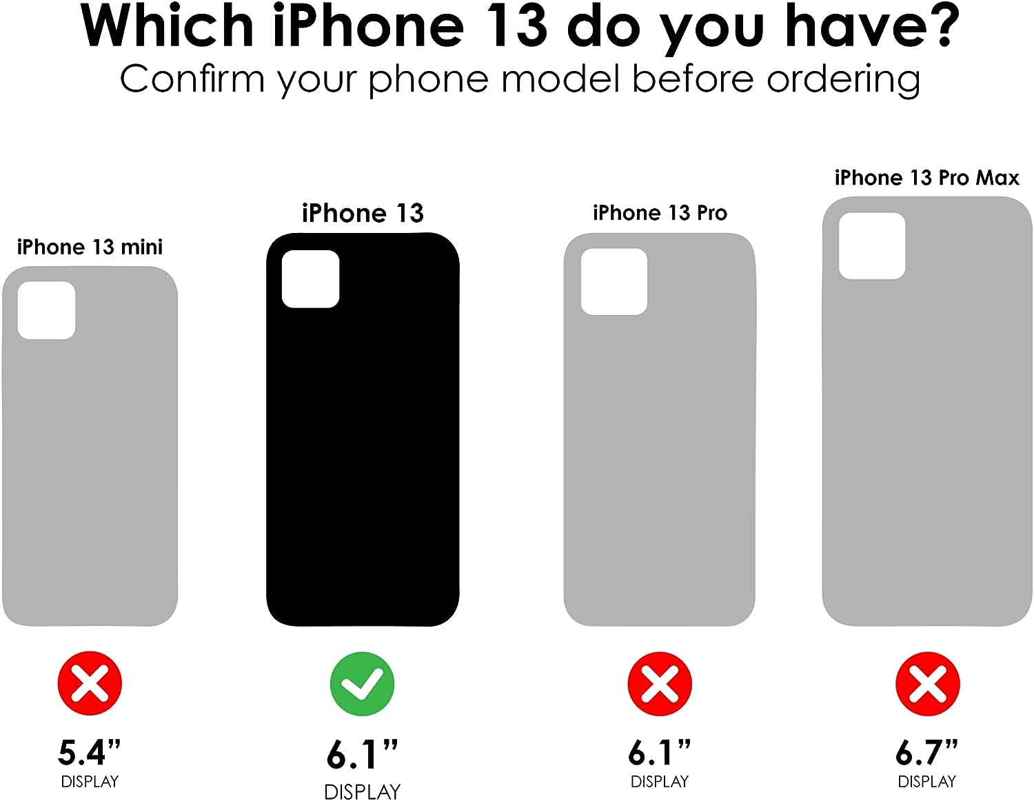 iPhone 13 (ONLY) Symmetry Series Case - CLEAR, ultra-sleek, wireless charging compatible, raised edges protect camera & screen