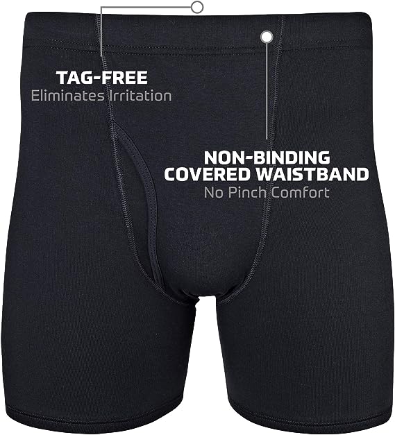 Men's Underwear Covered Waistband Boxer Briefs, Multipack