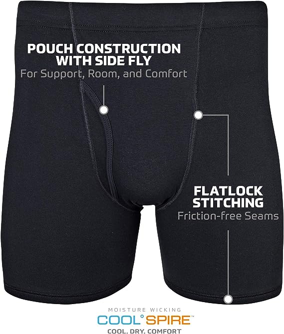 Men's Underwear Covered Waistband Boxer Briefs, Multipack