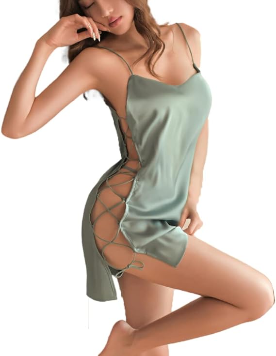 Ladies Sexy Sling Secretary Cosplay Anime Dress Hollow Lace Off Shoulder Uniform