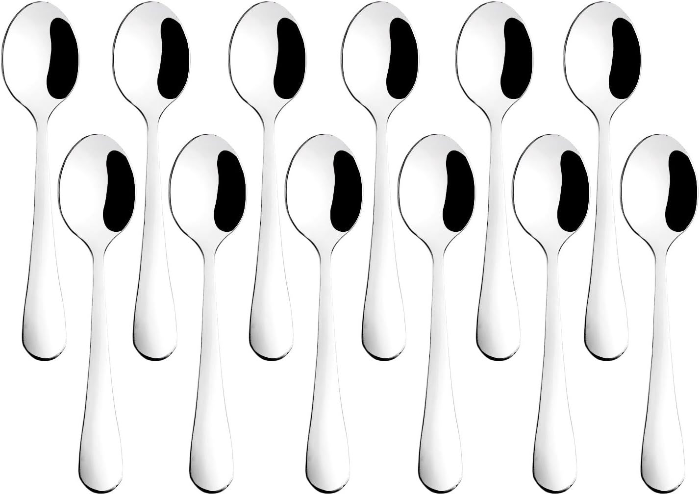 12-Piece Demitasse Espresso Spoons, 4 Inches Stainless Steel Mini Coffee Spoons