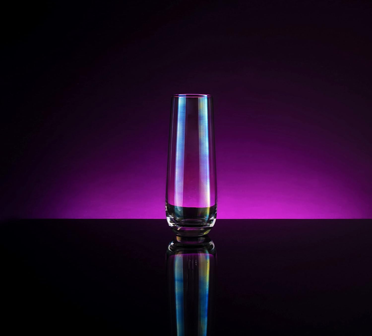 Iridescent Luster Pearl Radiance Set of 4 Champagne Glasses 10oz Each - Radiance White Pearl Whimsy and Nostalgia Large Wine Glass