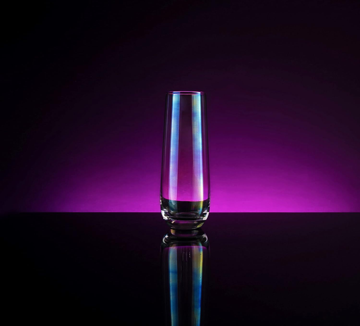 Iridescent Luster Pearl Radiance Set of 4 Champagne Glasses 10oz Each - Radiance White Pearl Whimsy and Nostalgia Large Wine Glass