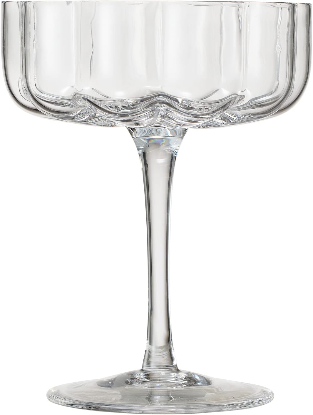 Champagne & Cocktail Coupes - Set of 2 - 7oz Colorful Cocktail Glasses & Champagne