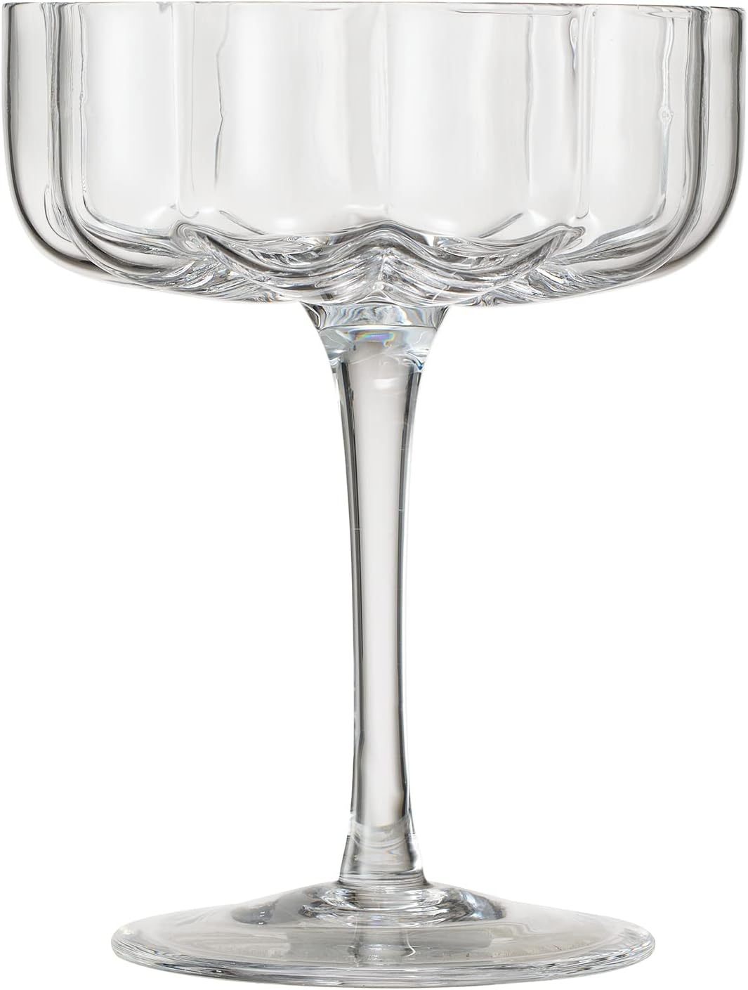 Champagne & Cocktail Coupes - Set of 2 - 7oz Colorful Cocktail Glasses & Champagne