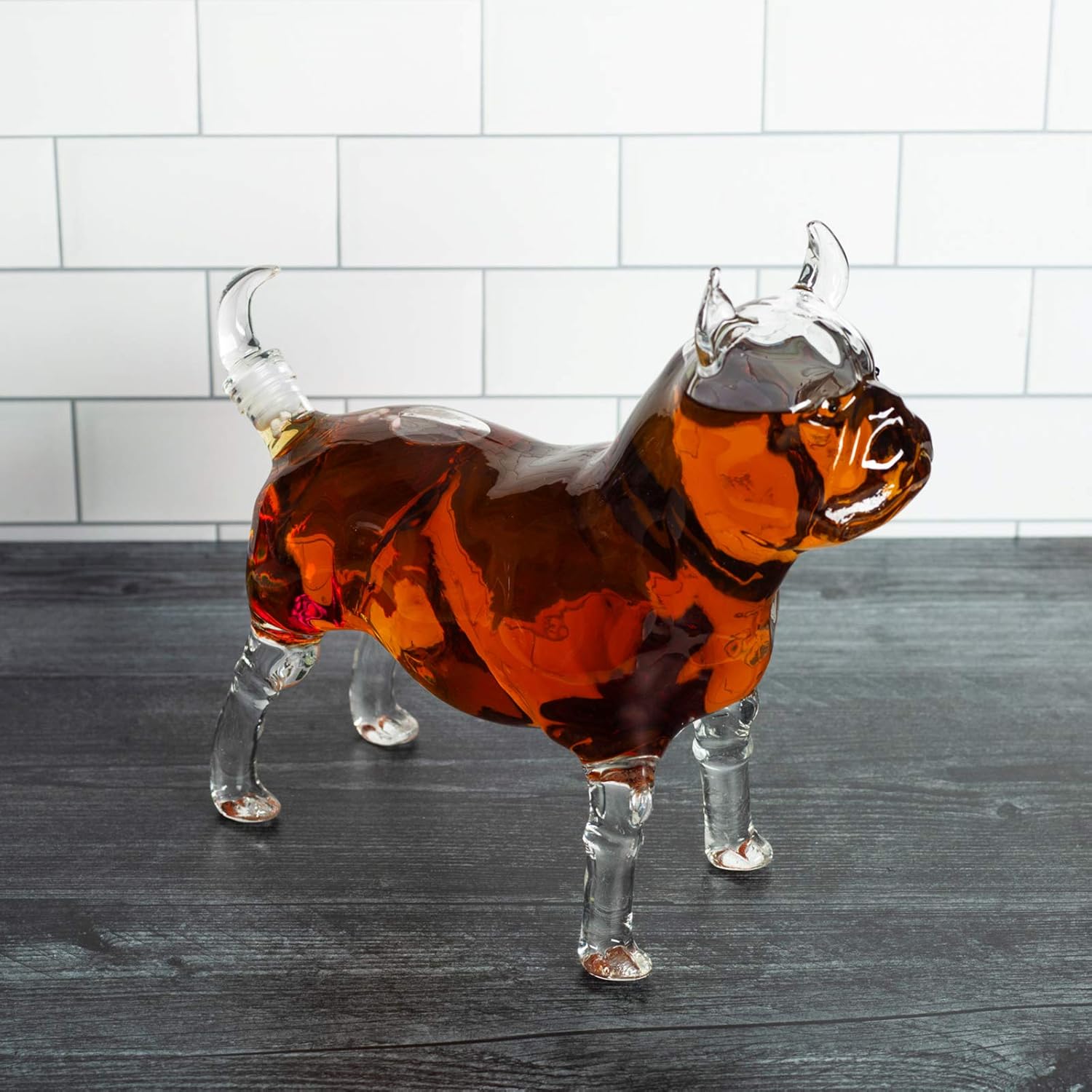 Pug Animal Whiskey and Wine Decanter - 500ml - Whiskey, Wine Scotch or Liquor Decanter