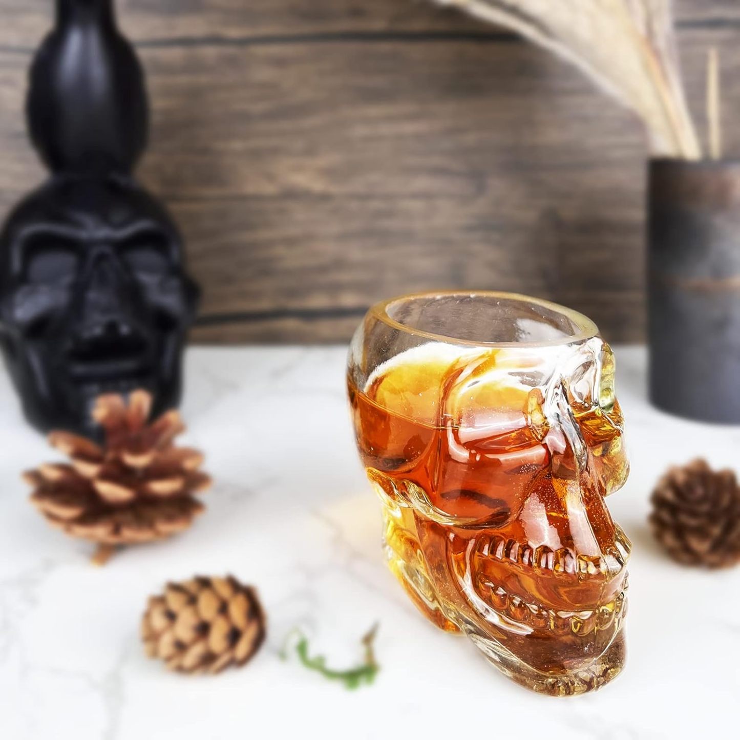 Skull Shot Glasses 3oz Skull Glasses 3" H - Set of 6 - Goth Gifts, Skull Gifts, Skull Decor, Skeleton Decor