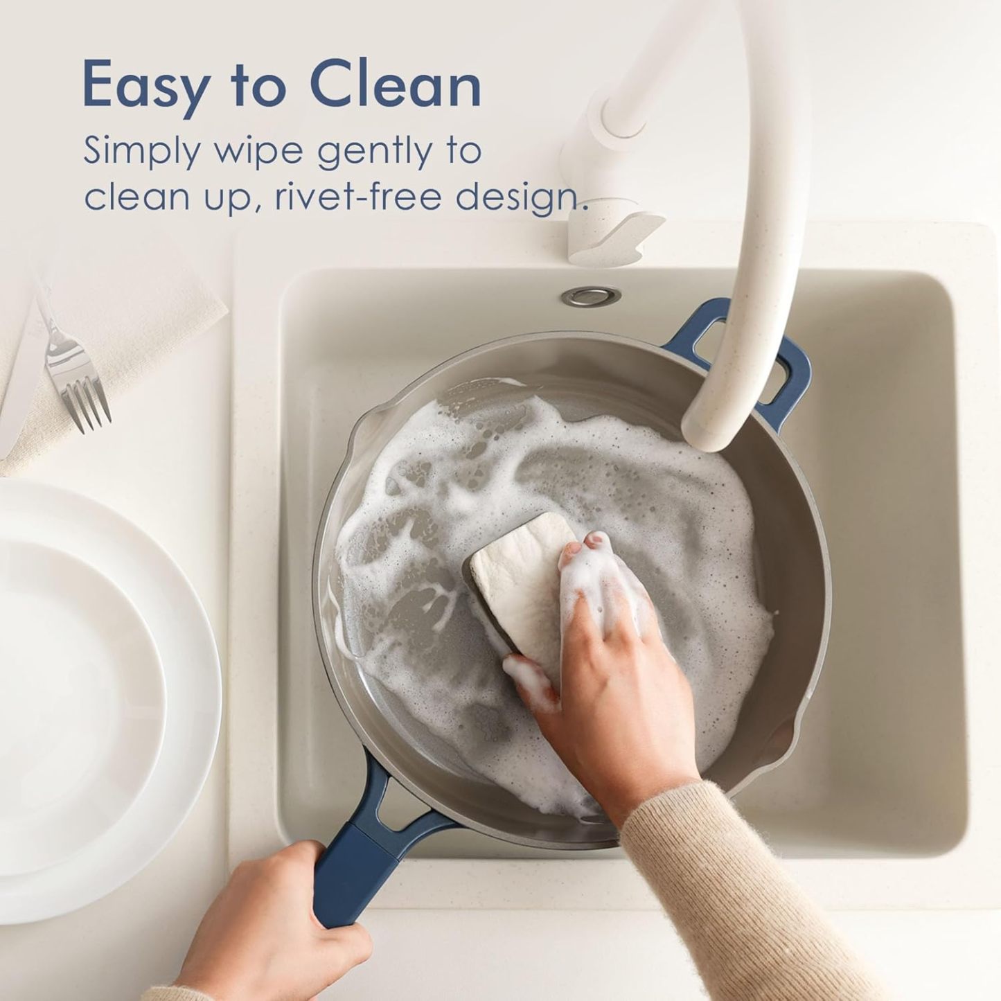 Ceramic Cookware Set, Pro Series Pots and Pans Set Nonstick, Non-toxic Healthy Induction Cookware, 14 Pcs Non Stick Kitchen Cooking Set w/Die-cast Lids, PFOA PFAS PTFE Free, Dishwasher Safe