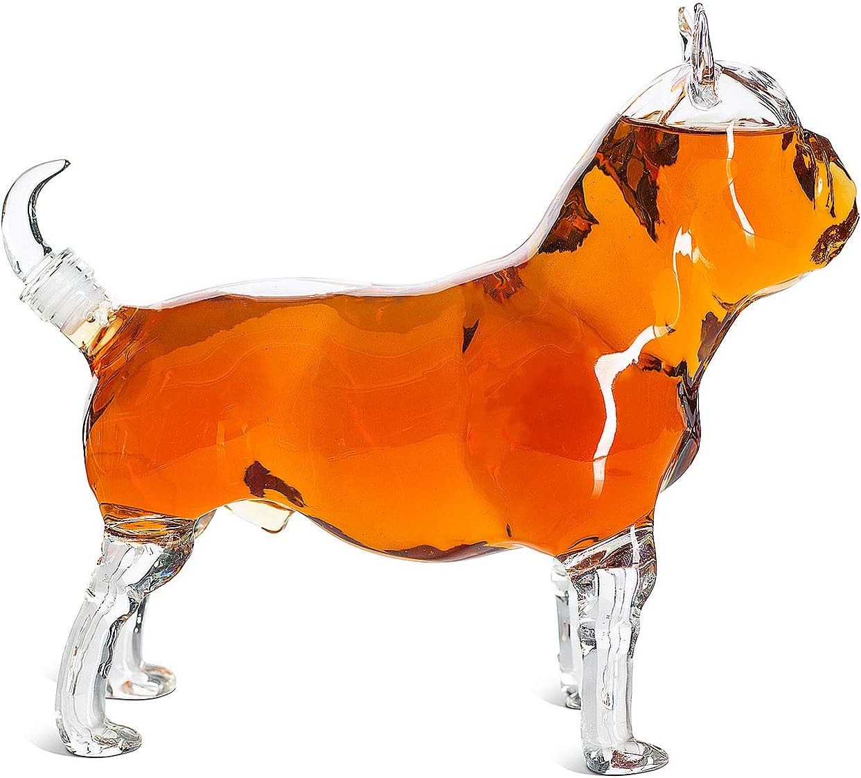 Pug Animal Whiskey and Wine Decanter - 500ml - Whiskey, Wine Scotch or Liquor Decanter