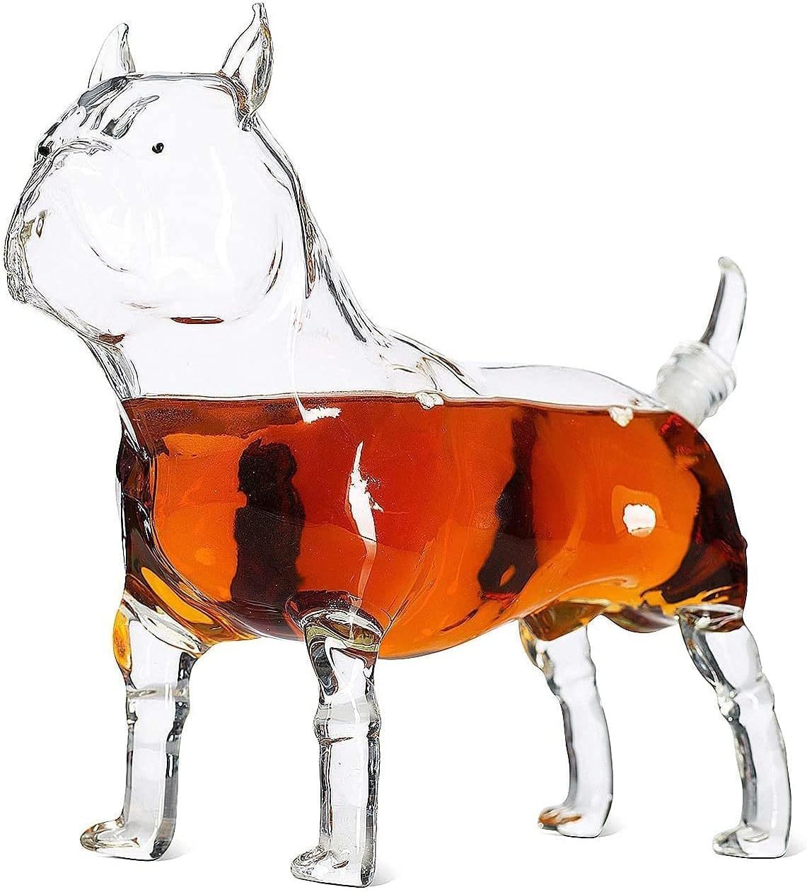 Pug Animal Whiskey and Wine Decanter - 500ml - Whiskey, Wine Scotch or Liquor Decanter