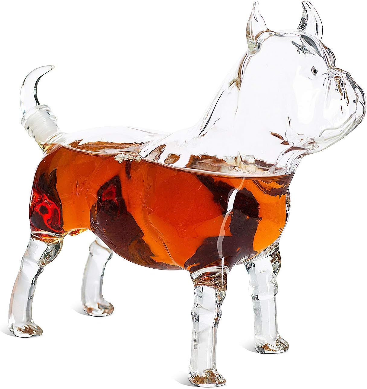 Pug Animal Whiskey and Wine Decanter - 500ml - Whiskey, Wine Scotch or Liquor Decanter