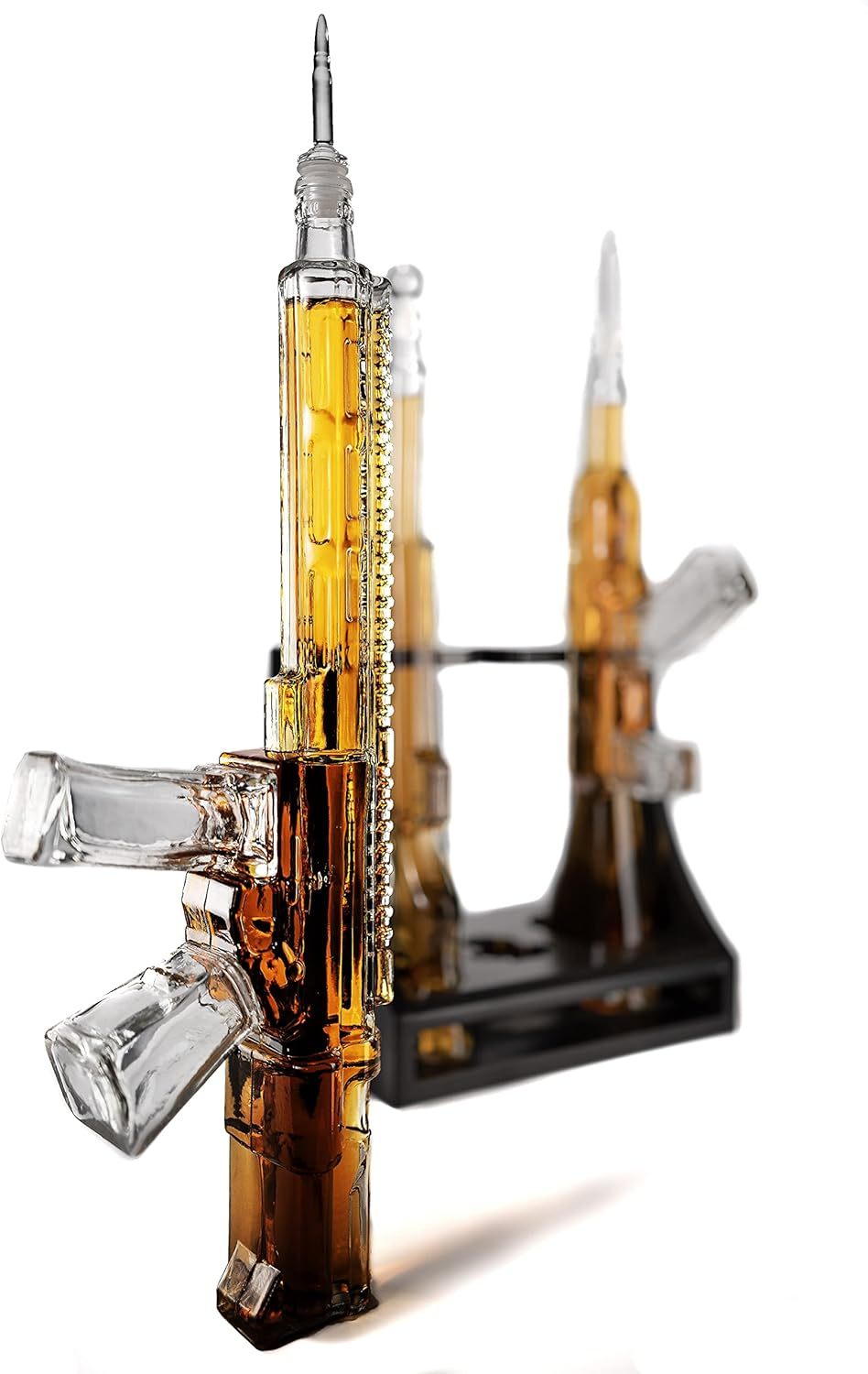 3 Gun Whiskey Decanters Set & Rifle Gun Decanter 1000ml