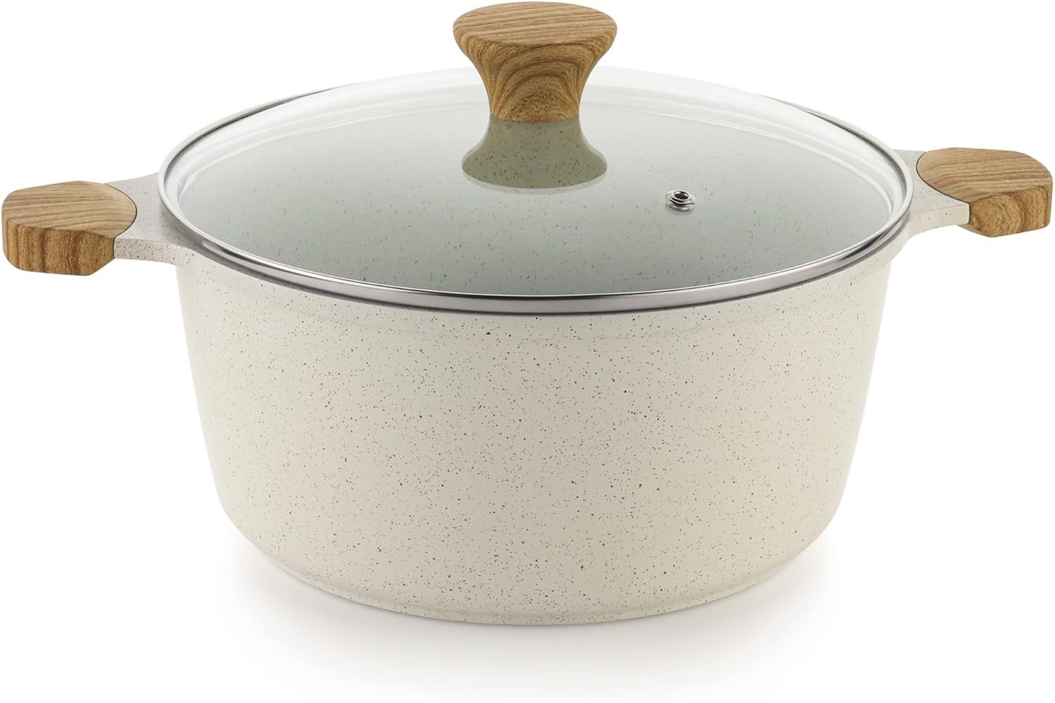 Ceramic Nonstick Dutch Oven 4.5QT, Nonstick Induction Stock Pot Stew Pot with Lid