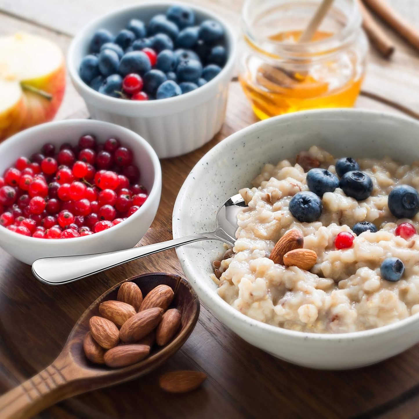 12-Piece Soup Spoons, Round Stainless Steel Bouillon Spoons