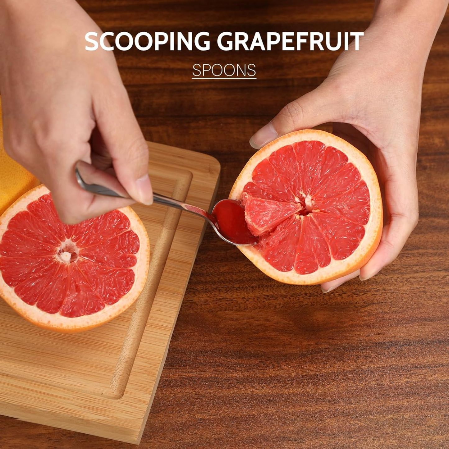4-piece Grapefruit Spoons and Grapefruit Knife, 18/8 Stainless Steel