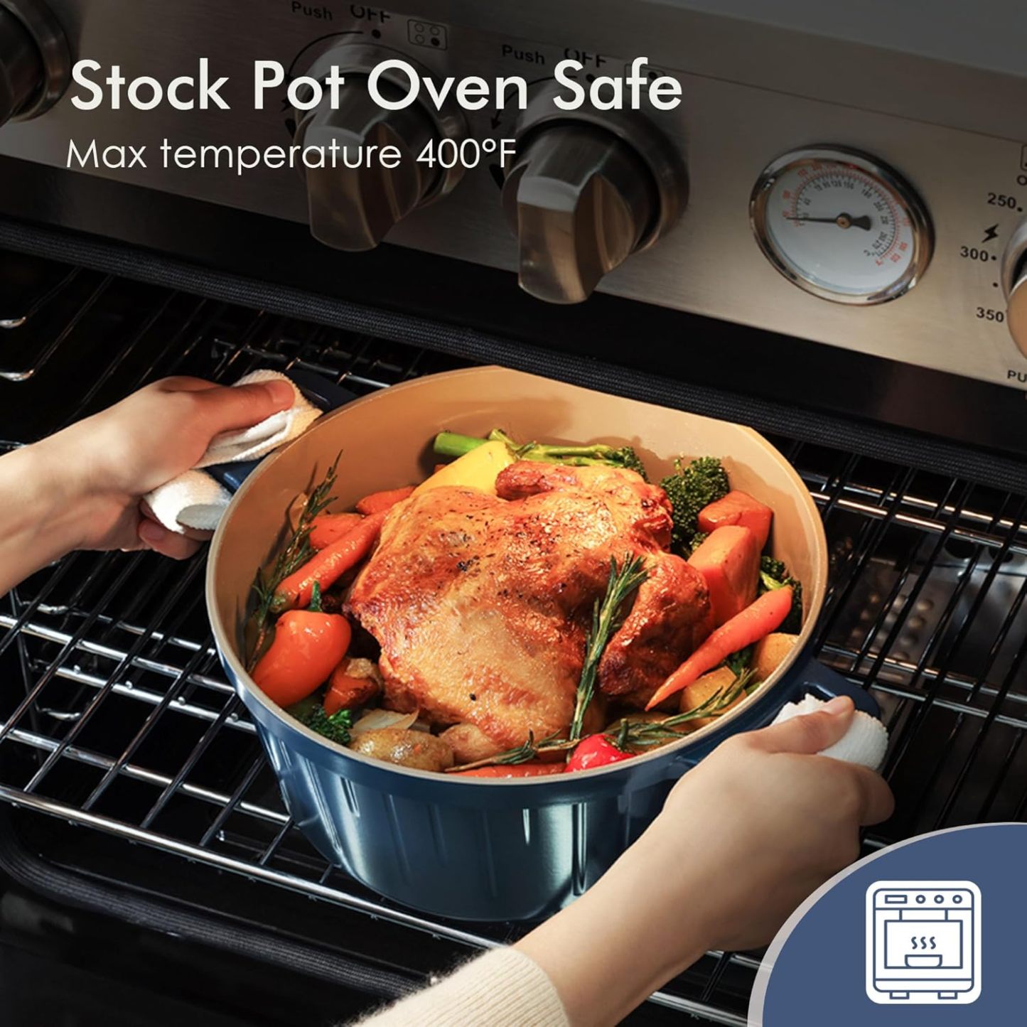 Ceramic Cookware Set, Pro Series Pots and Pans Set Nonstick, Non-toxic Healthy Induction Cookware, 14 Pcs Non Stick Kitchen Cooking Set w/Die-cast Lids, PFOA PFAS PTFE Free, Dishwasher Safe