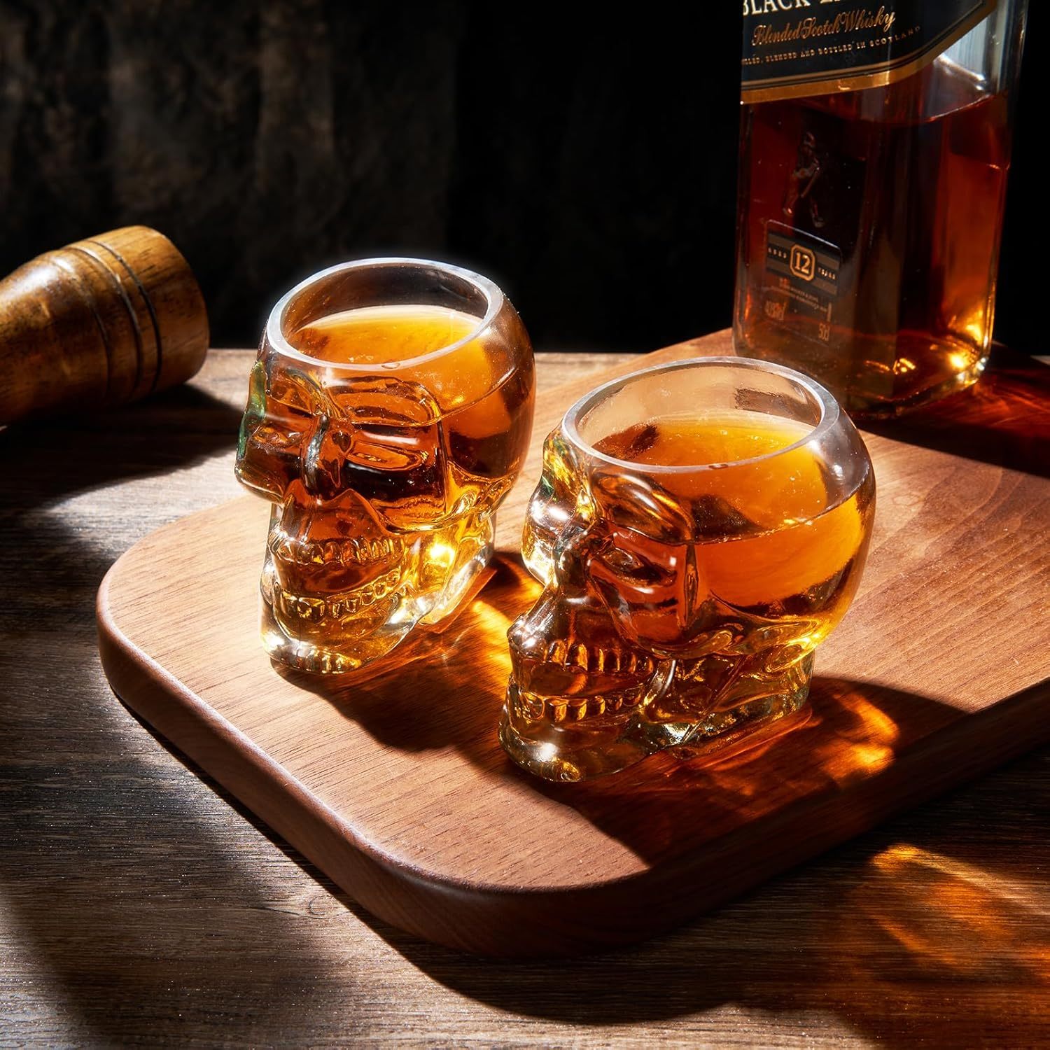 Skull Shot Glasses 3oz Skull Glasses 3" H - Set of 6 - Goth Gifts, Skull Gifts, Skull Decor, Skeleton Decor