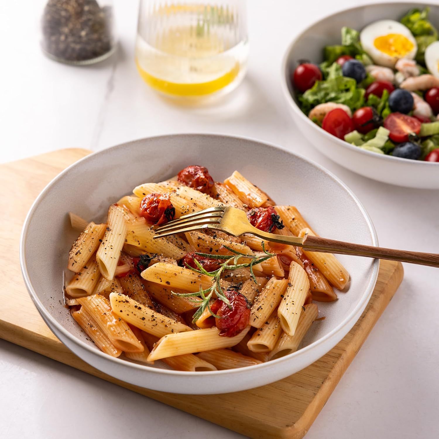 8.5'' Large Ceramic Pasta Bowls, 36oz Stoneware Pasta Serving Bowls Set of 6 for Kitchen, Wide Bowls for Pasta,Salad,Oatmeal, Microwave Safe, Reactive-Color