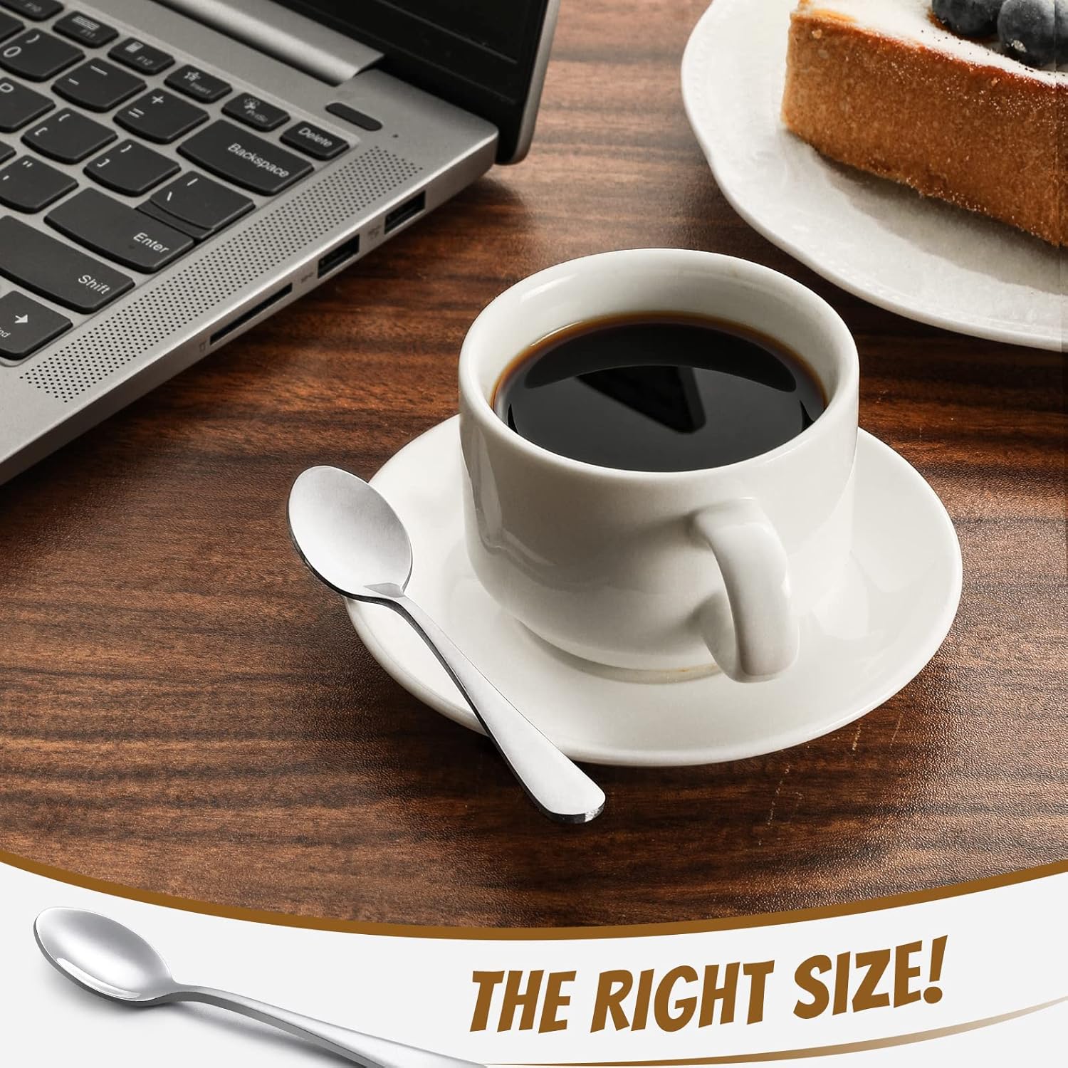 12-Piece Demitasse Espresso Spoons, 4 Inches Stainless Steel Mini Coffee Spoons