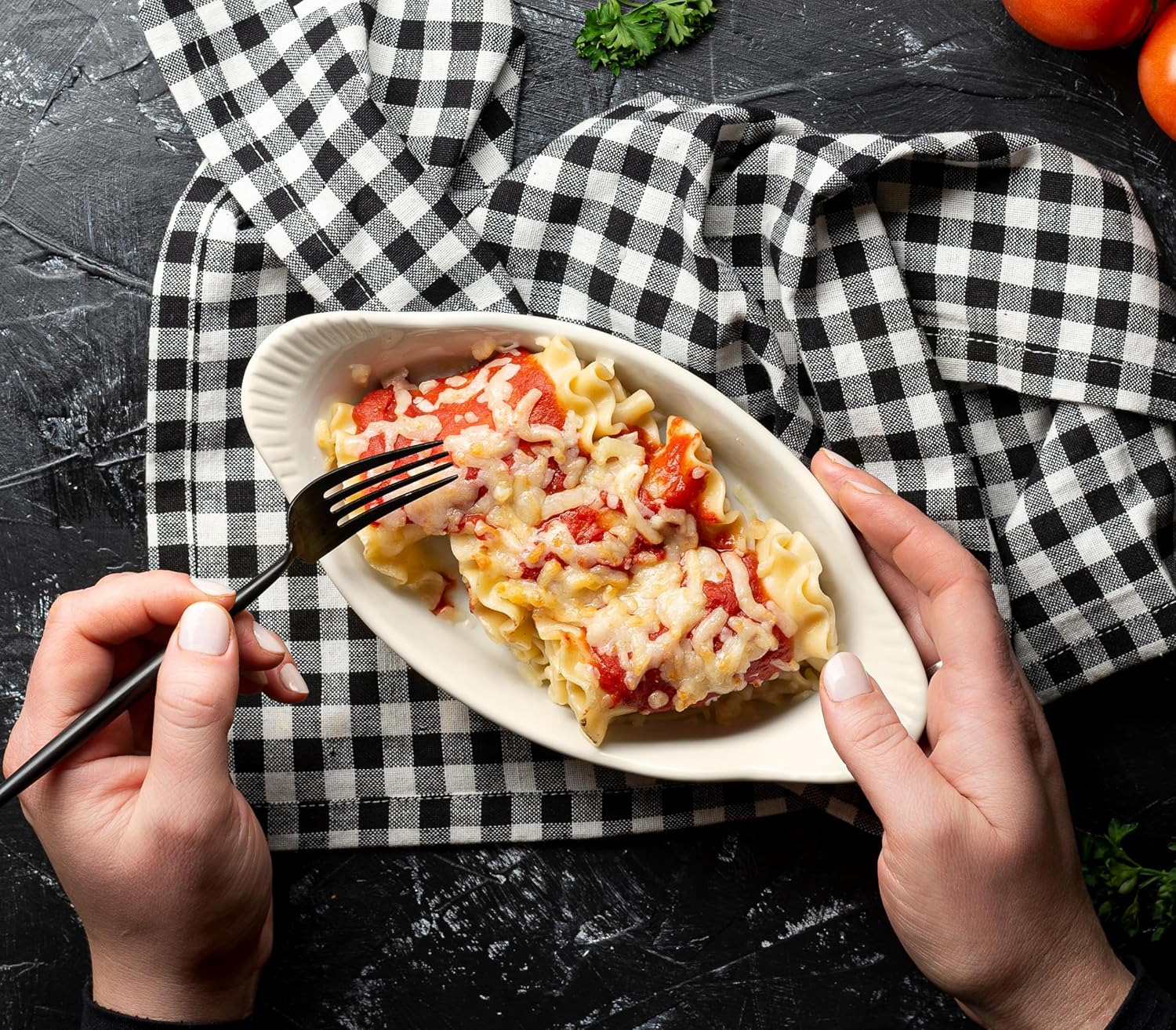 Set of 6, for Banana Split, Oven and Microwave Safe, Dishwasher Safe, Ceramic Serving Dishes, Lasagna & Cobblers, Individual Serving, 12 oz (Black)