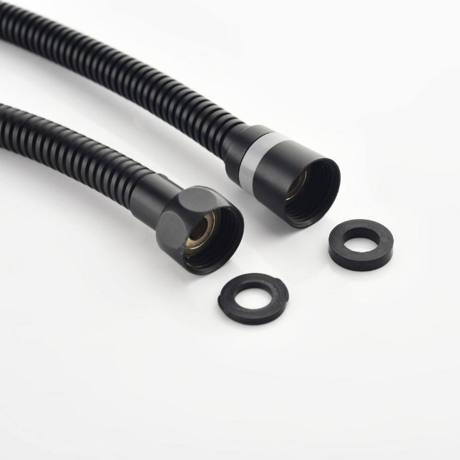 Single-Handle Wall Mount Roman Tub Faucet with Hand Shower in Matte Black