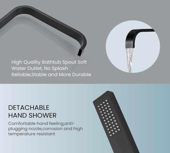 Freestanding Tub Filler Floor Mount Bathtub Faucet with Single Handle Brass Tub Faucets