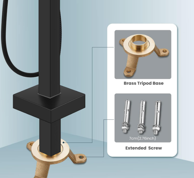Freestanding Tub Filler Floor Mount Bathtub Faucet with Single Handle Brass Tub Faucets