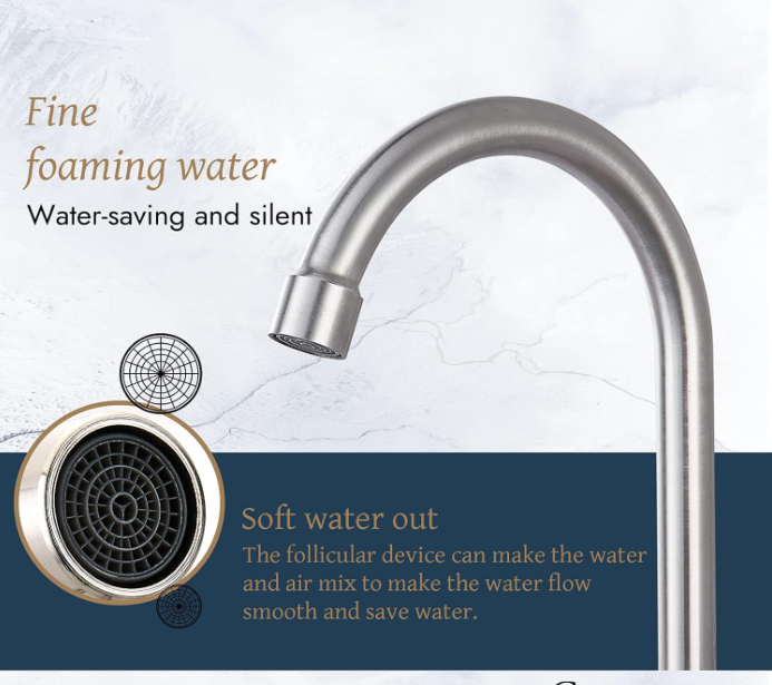 Stainless Steel Cold Water Kitchen Sink Faucet Brushed Nickel