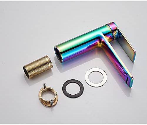 Colorful Brass Basin Faucet/Waterfall Blue Green Violet Desk Mount