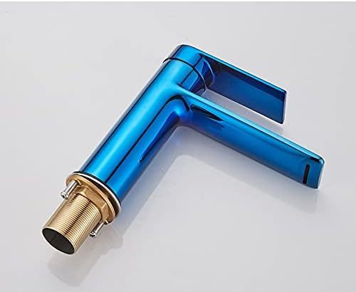 Colorful Brass Basin Faucet/Waterfall Blue Green Violet Desk Mount