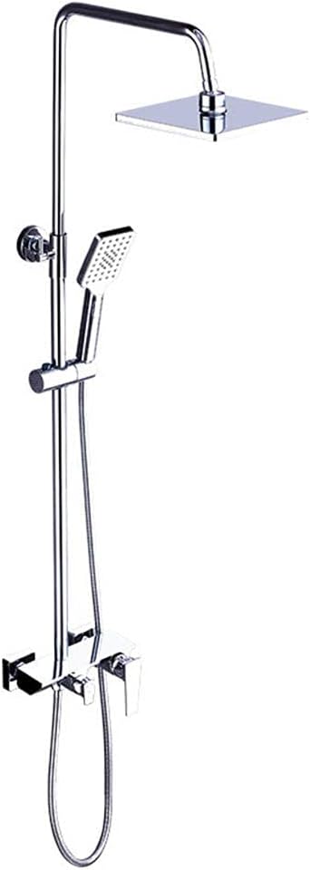 Bath Shower Mixer Set Shower System 10 Inch Square Rainfall Shower Head