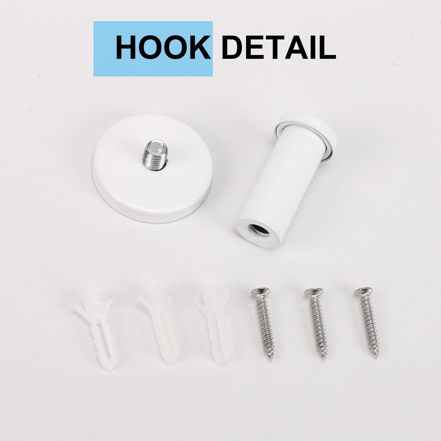 6 Pack Round Coat Hooks, Sturdy Wall Mounted Robe Hook, SUS 304 Stainless Steel Heavy Duty Clothes Hanger