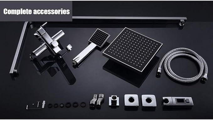 Bathroom Modern Metal Copper Silver Black Bathroom Shower Set