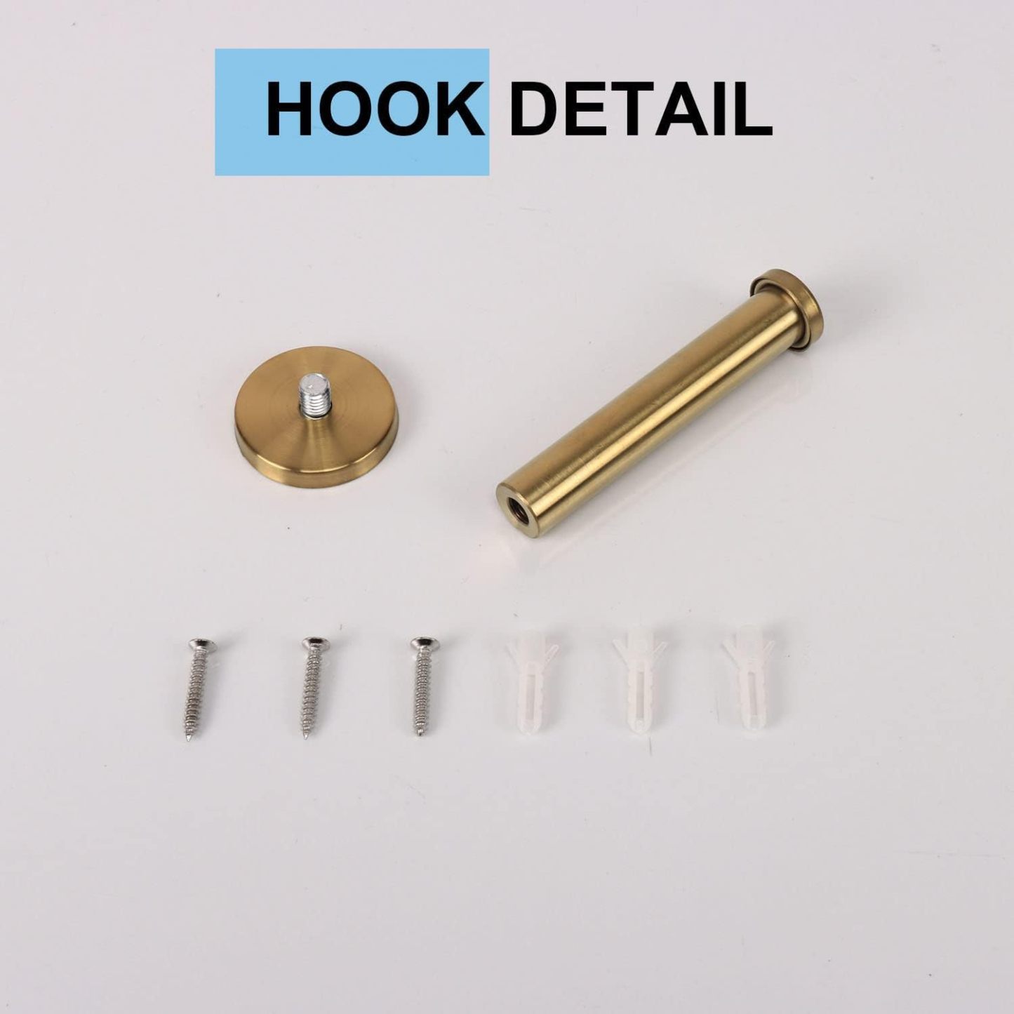 6 Pack Round Coat Hooks, Sturdy Wall Mounted Robe Hook, SUS 304 Stainless Steel Heavy Duty Clothes Hanger