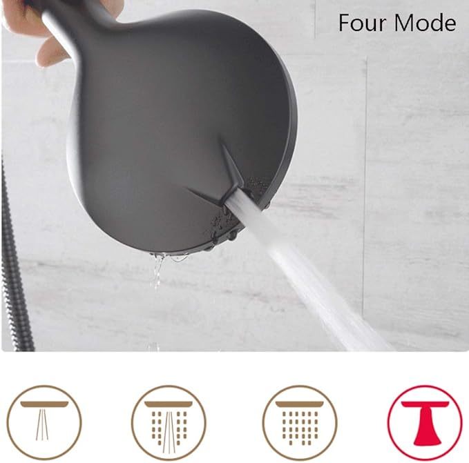 Shower System Dark Grey Bathroom Shower Combo Set