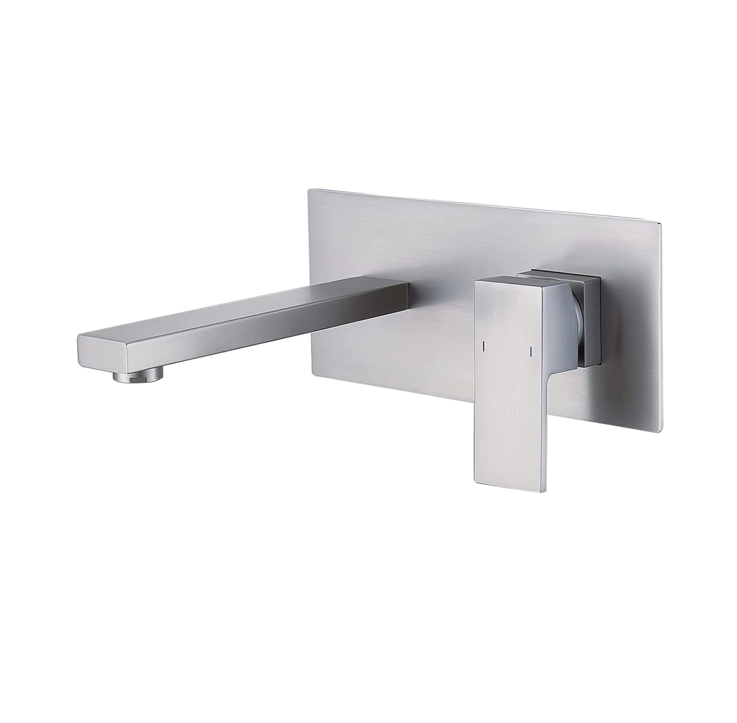 Wall Mount Faucet for Bathroom Sink or Bathtub, Single Handle 2 Holes Brass Rough-in Valve Included